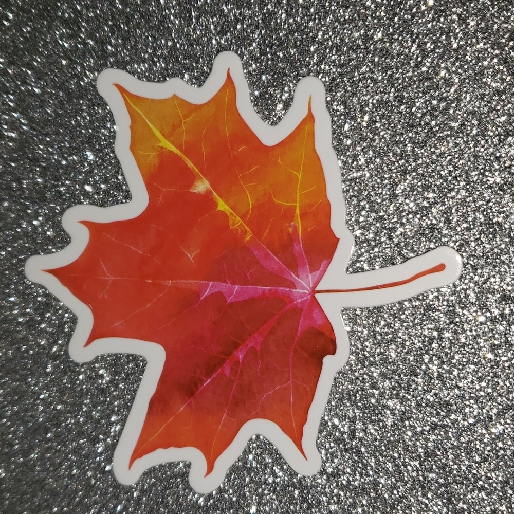 NATURE FLOWER WATERPOOF Sticker Autumn Leaf
